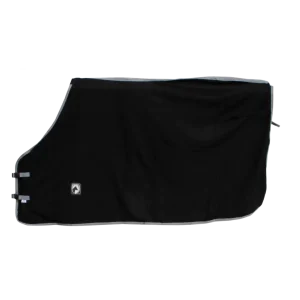 Zweet/Fleece deken zw/gri 135/185cm