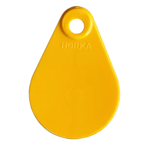 Nekplaatje blanco geel