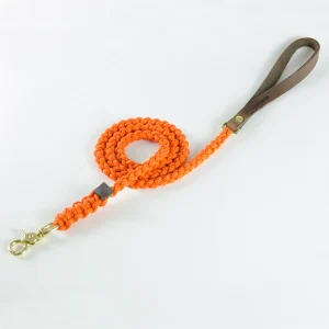 Touch of Leather Dog Leiband - Pumpkin